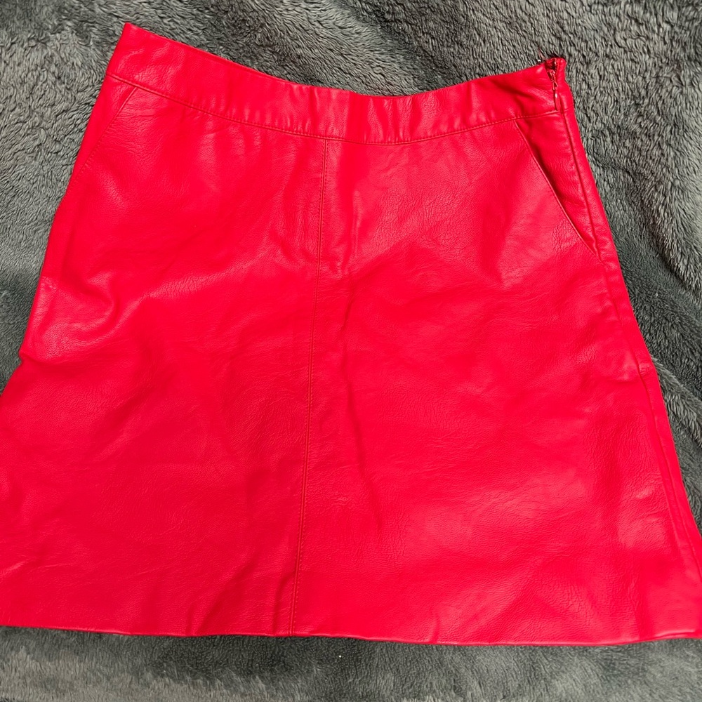 Topshop Faux Leather Pencil Skirt size 10